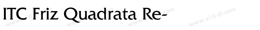 ITC Friz Quadrata Re字体转换